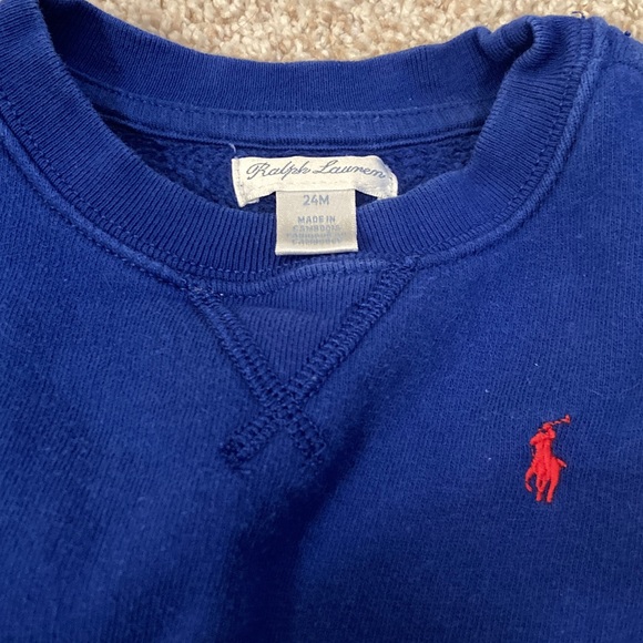 Ralph Lauren Blue Pullover with Red Emblem - Picture 2 of 4